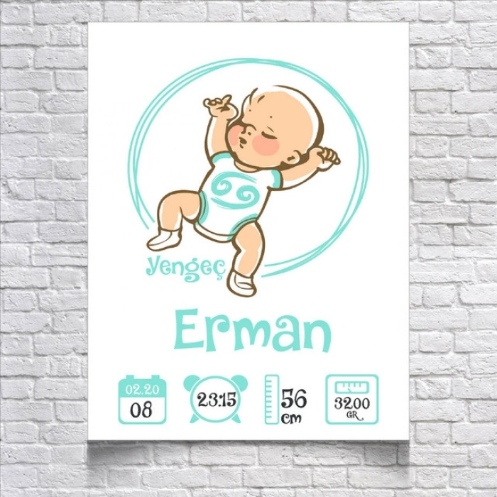 Yengeç Burcu ve Bebek Temalı Yaş Panosu