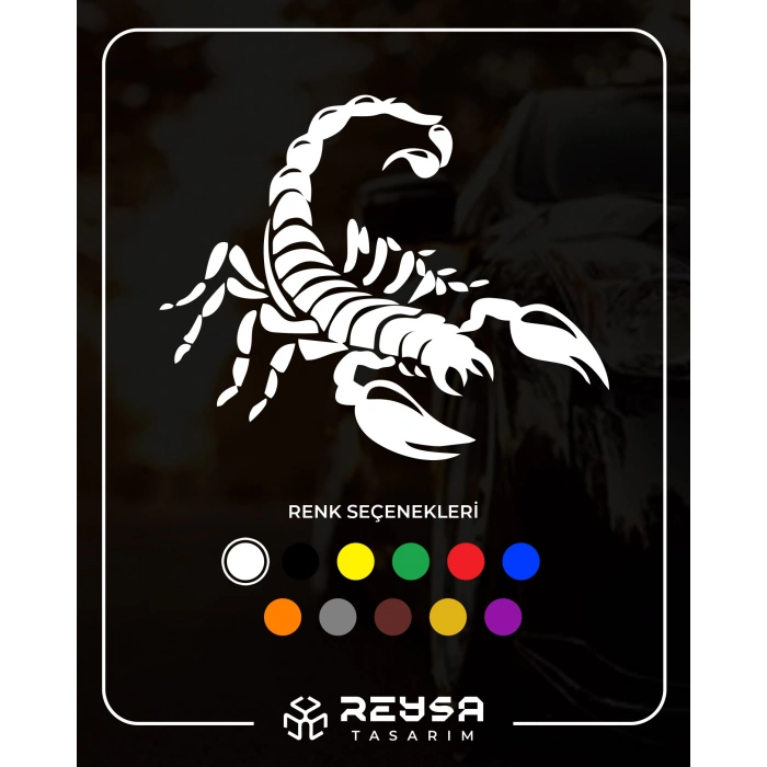 Akrep Sticker 17x17 Cm Beyaz