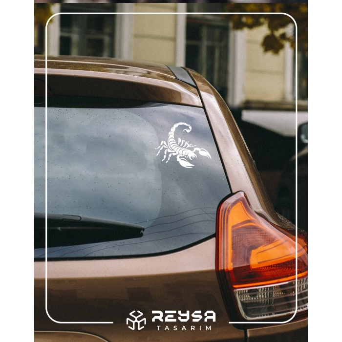 Akrep Sticker 17x17 Cm Beyaz