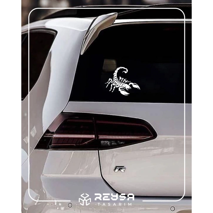Akrep Sticker 17x17 Cm Beyaz