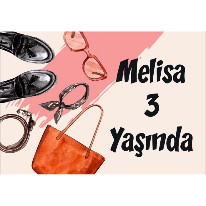 Alışveriş Temalı Doğum Günü Afişi 35X50 cm