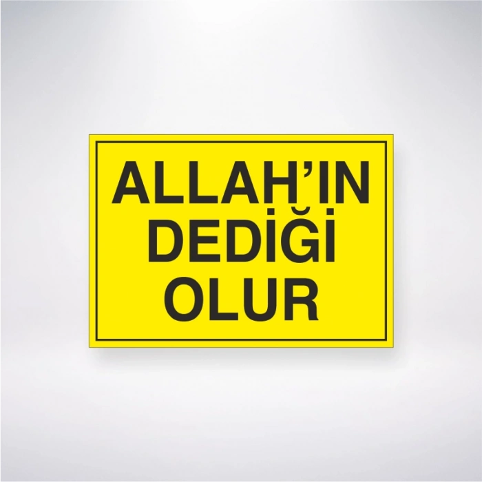 Allahın Dediği Olur Sticker 20X28 Cm