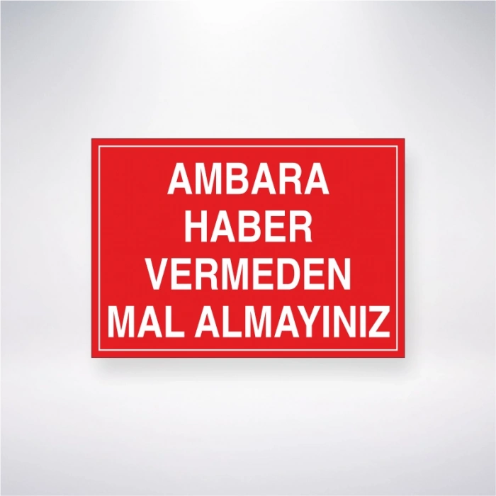 Ambara Haber Vermeden Mal Almayınız Sticker 20X28 Cm