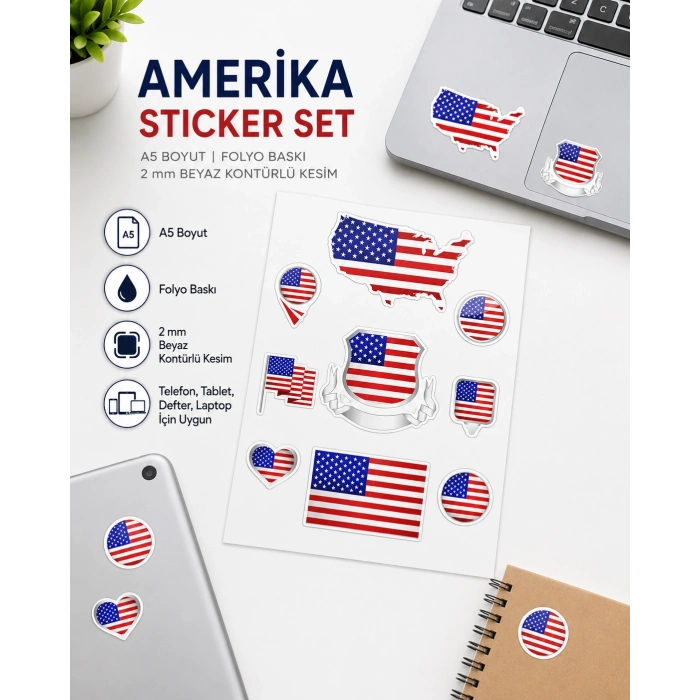 Amerika Birleşik Devletleri Sticker Set