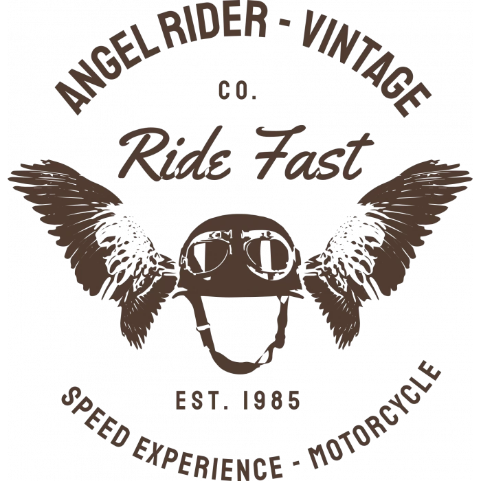 Angel Rider St?cker 10x10 cmRenkli Sticker