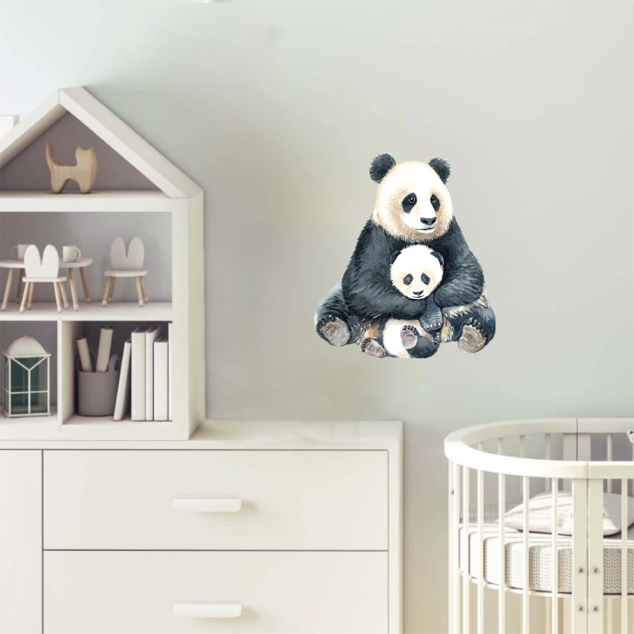 Anne Çocuk Panda Sticker