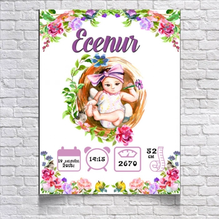 Sevimli Bebek Temalı Yaş Panosu