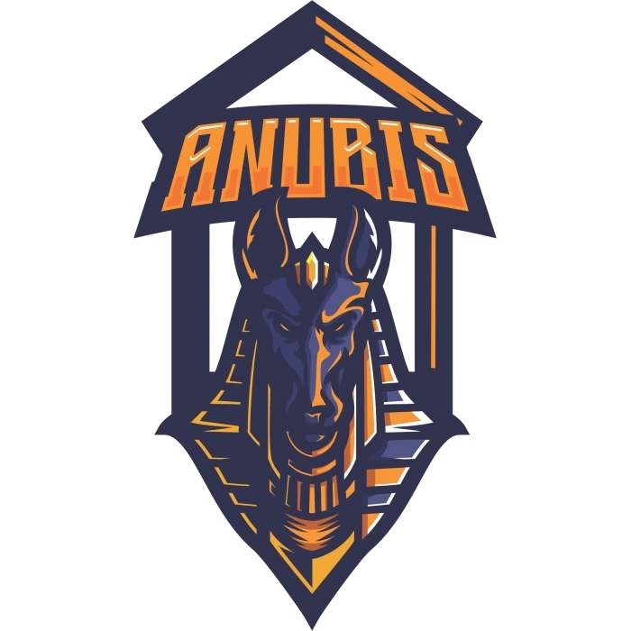 Anubis 10x10 cm Renkli Sticker