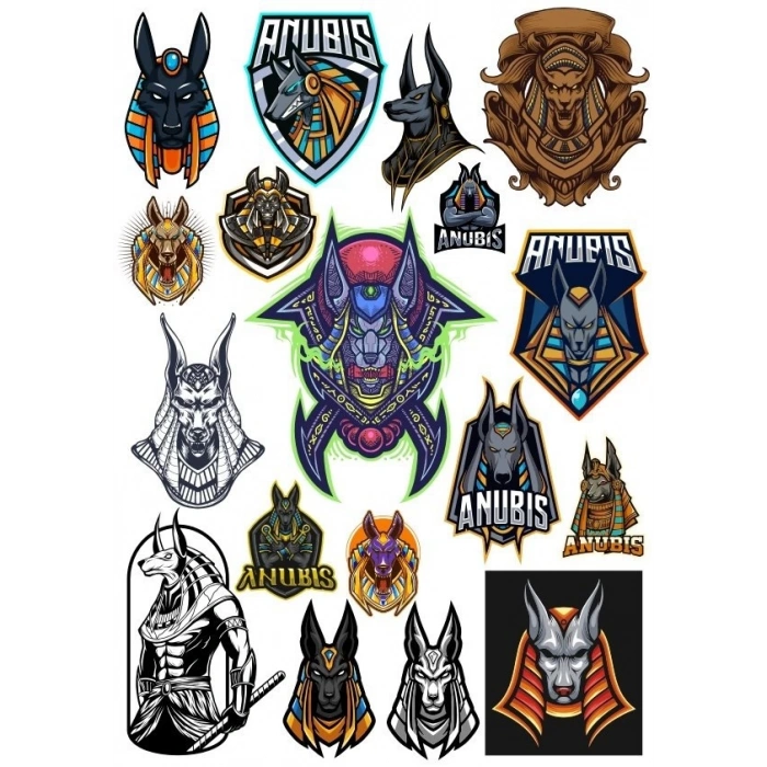 Anubis Sticker Set-4 13 Parça Telefon, Tablet, Defter, Laptop Sticker