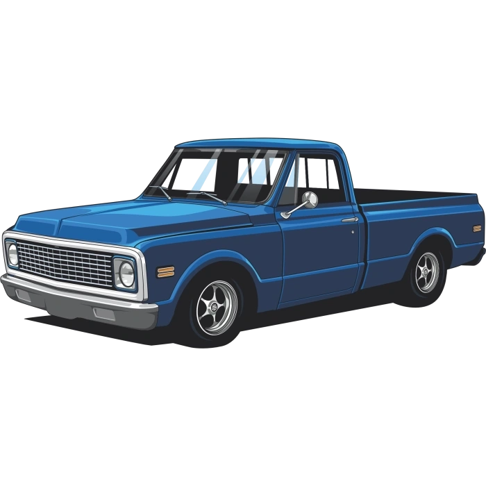 Araba 10x10 cm Renkli Sticker