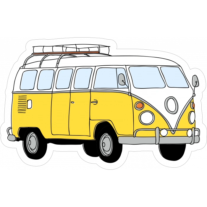 Karavan Sticker 10x10 cmRenkli Sticker