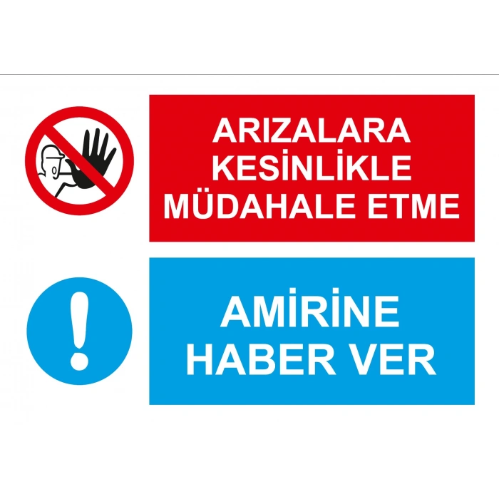 Arızalara Müdahale Etme Sticker 20X28 Cm