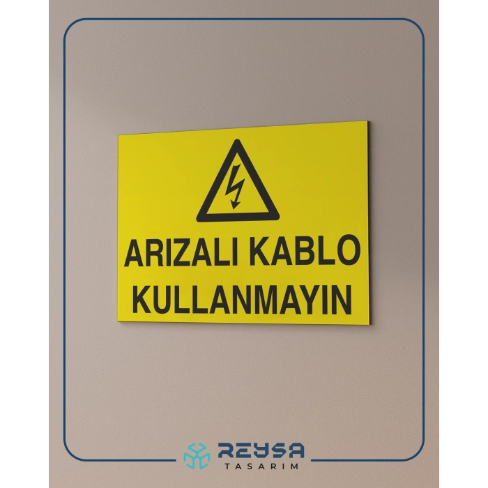 Arızalı Kablo Kullanmayınız Sticker 20X28 Cm