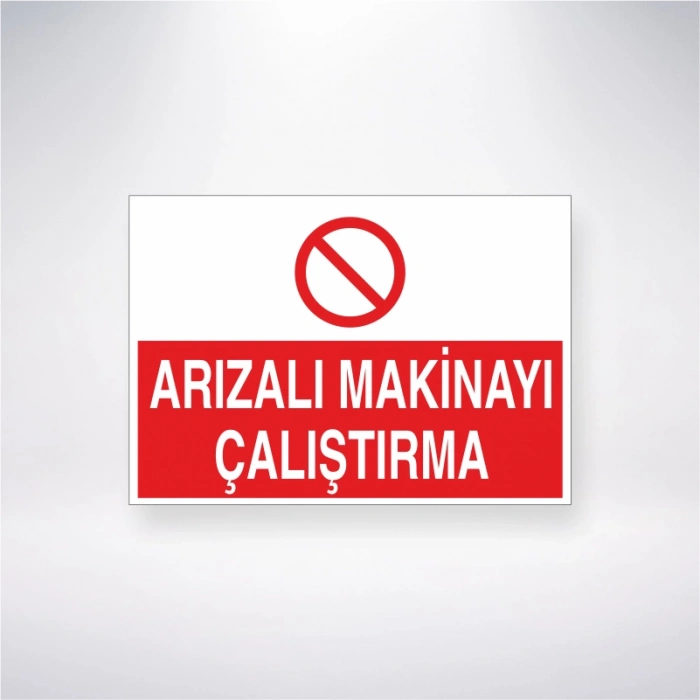Arızalı Makinayı Çalıştırma Sticker 20X28 Cm