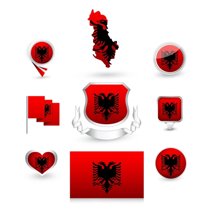 Arnavutluk Sticker Set