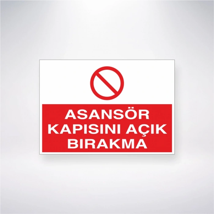 Asansör Kapısını Açık Bırakma Sticker 20X28 Cm