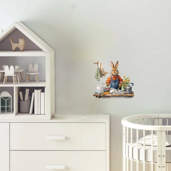 Aşçı Tavşan Mutfakta Duvar Stickerı