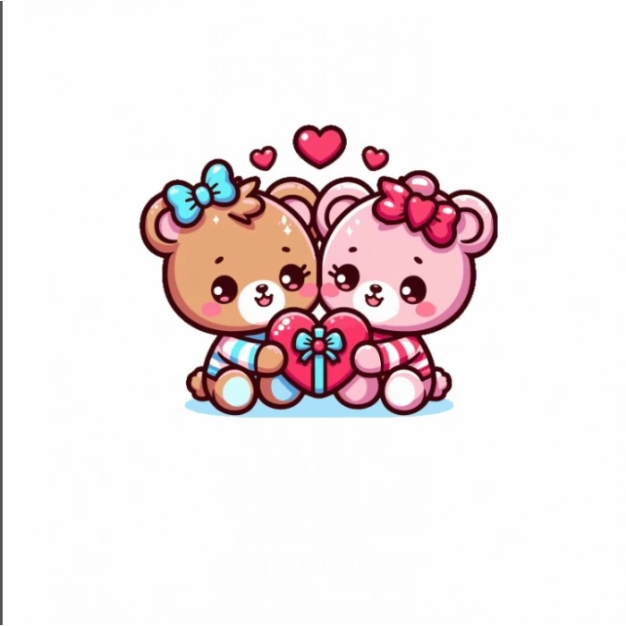 Aşık Ayıcıklar Duvar Stickerı