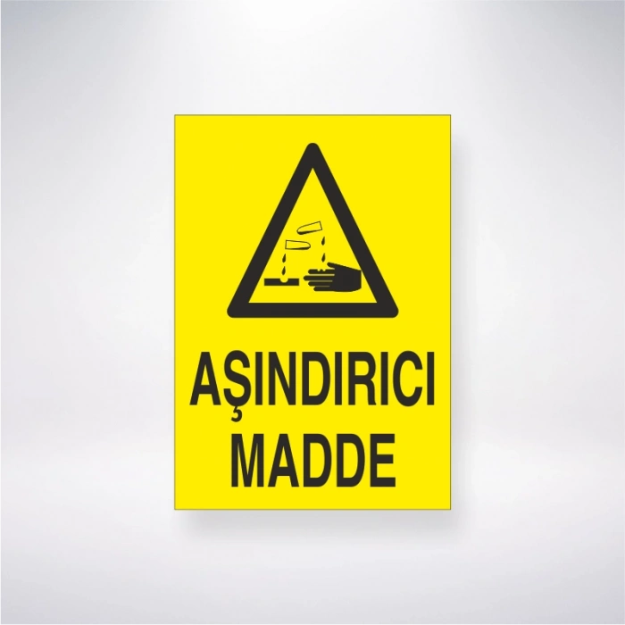 Aşındırıcı Madde Sticker 20X28 Cm