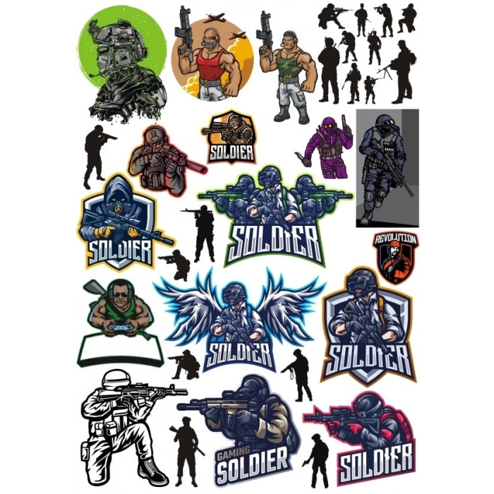 Asker Sticker Set 6 25 Parça Telefon, Tablet, Defter, Laptop Sticker