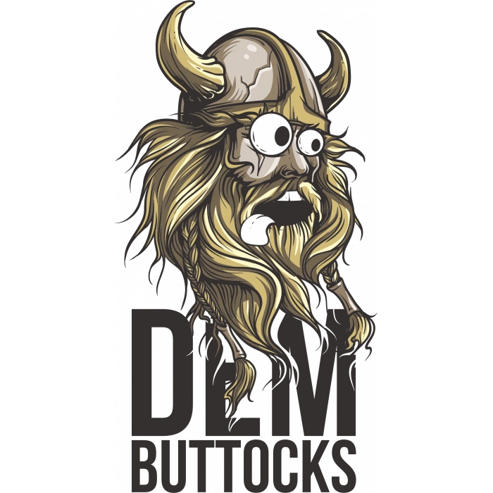 Dem Buttokcs Viking Sticker 10x10 cmRenkli Sticker