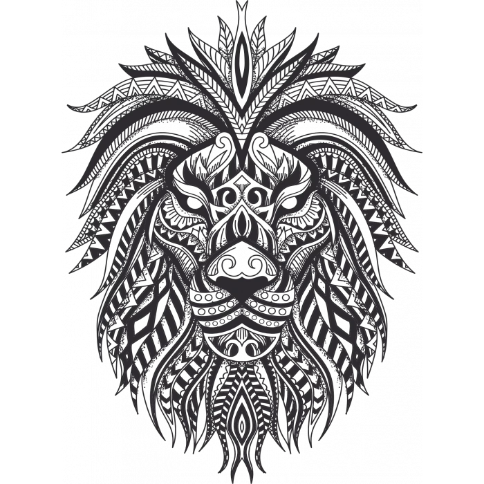 Aslan Sticker 10x10 cmRenkli Sticker