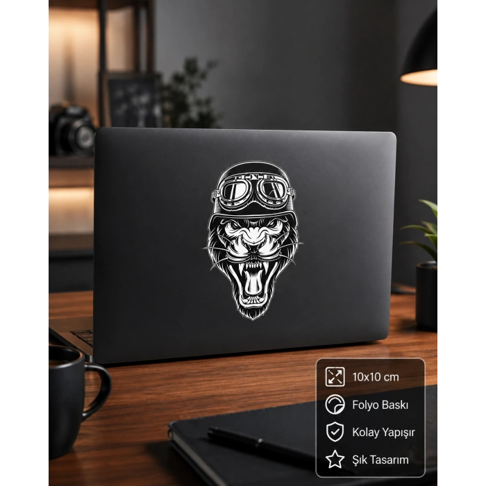 Aslan Sticker 10x10 cmRenkli Sticker