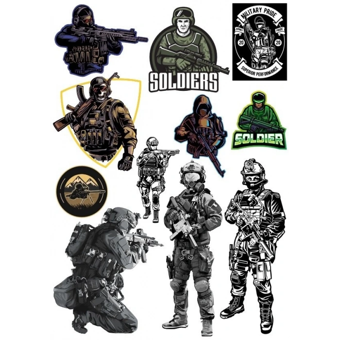 Aslan Sticker Set-10 13 Parça Telefon, Tablet, Defter, Laptop Sticker