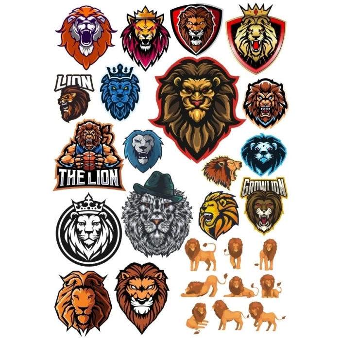 Aslan Sticker Set 11 18 Parça Telefon, Tablet, Defter, Laptop Sticker