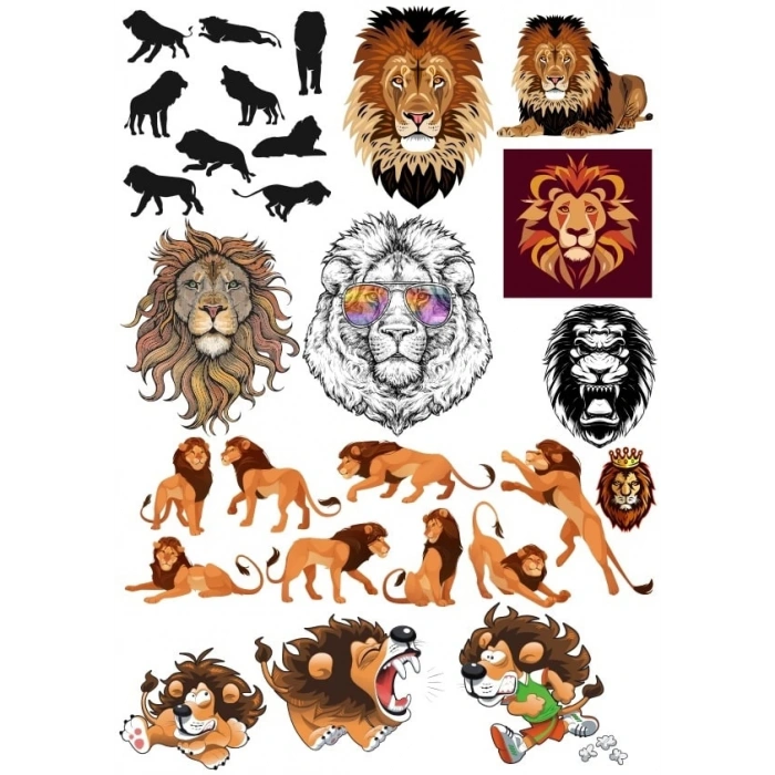 Aslan Sticker Set 8 25 Parça Telefon, Tablet, Defter, Laptop Sticker