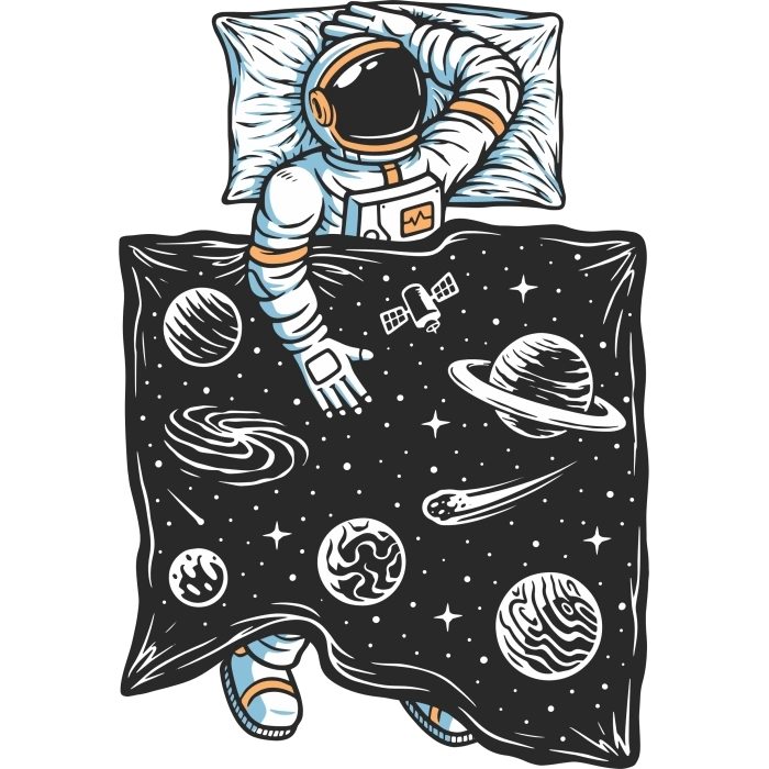 Astronot 10x10 cm Renkli Sticker