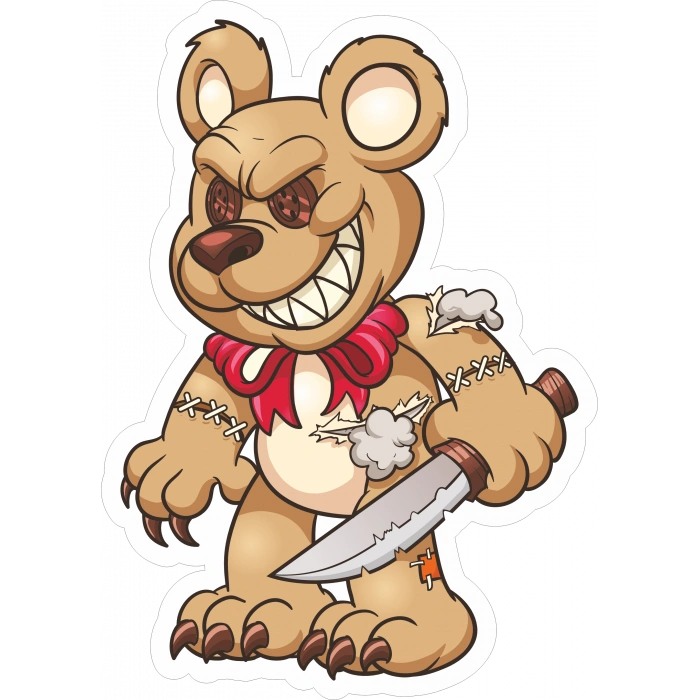 chucky sticker 10x10 cmRenkli Sticker