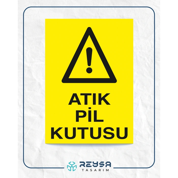 Atık Pil Kutusu Sticker 20X28 Cm