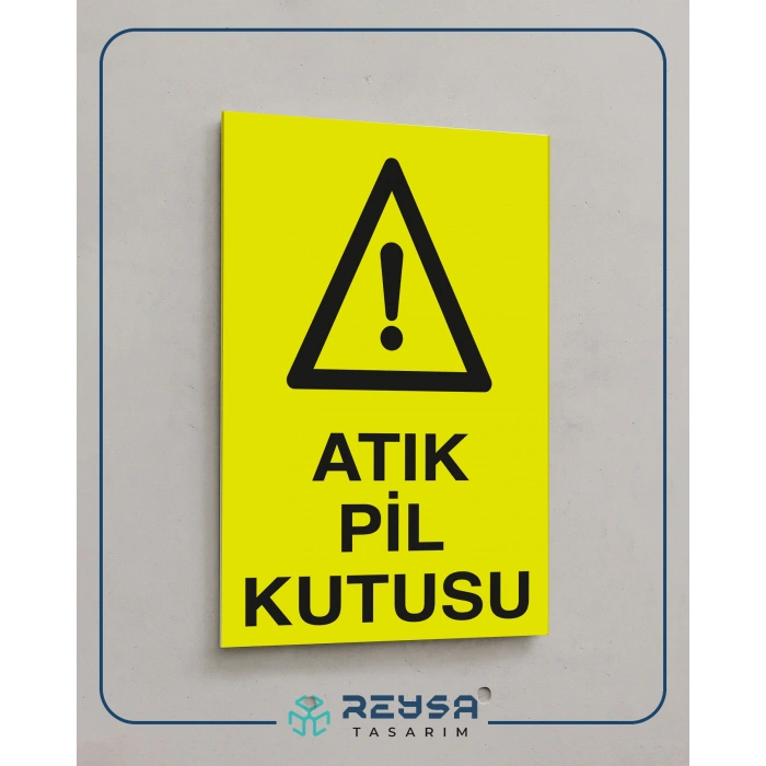 Atık Pil Kutusu Sticker 20X28 Cm