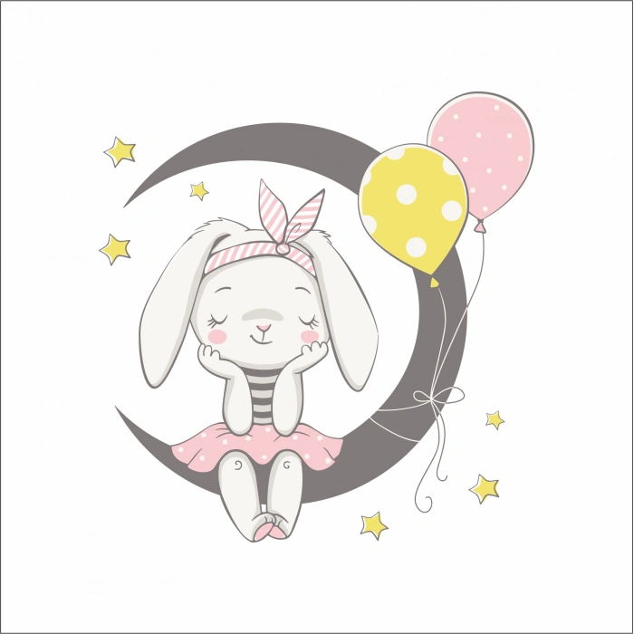 Ayda Sevimli Tavşan Sticker