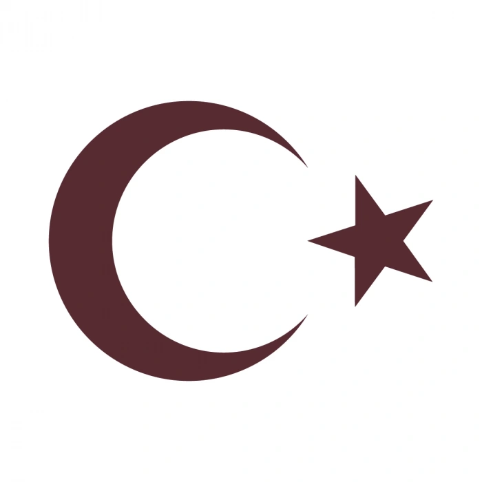 Ay Yıldız Sticker 17x17 Cm Kahverengi