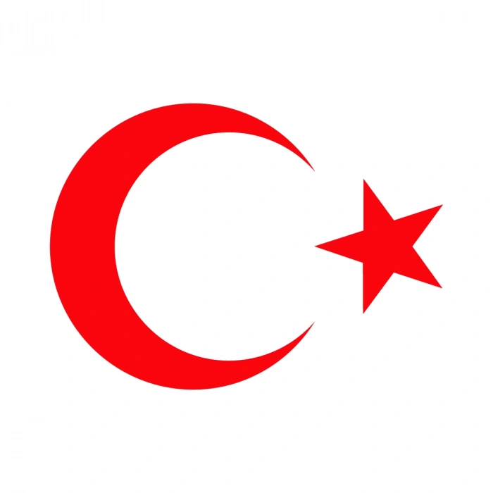 Ay Yıldız Sticker 17x17 Cm Kırmızı