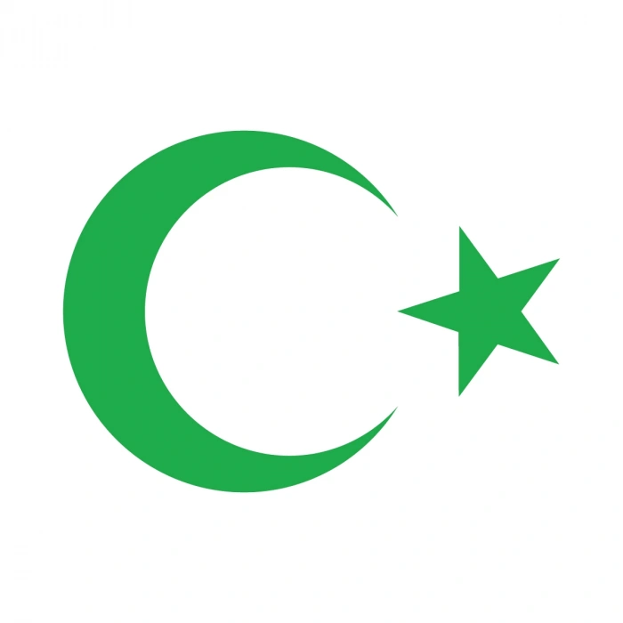 Ay Yıldız Sticker 17x17 Cm Yeşil