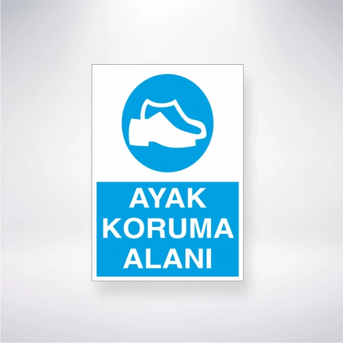 Ayak Koruma Alanı Sticker 20X28 Cm