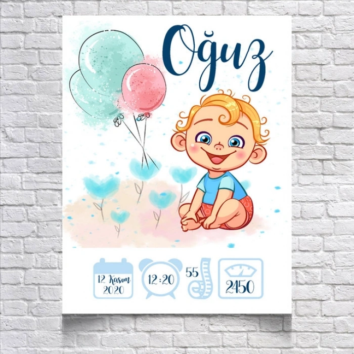 Sevimli Bebek Temalı Yaş Panosu
