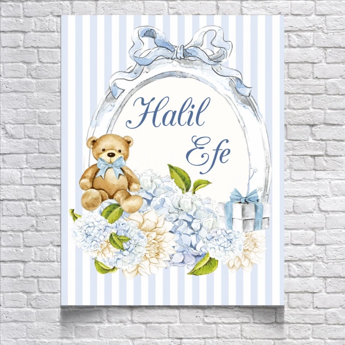 Ayıcık Temalı Doğum Günü Afişi 35X50 cm