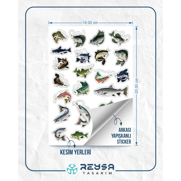 Balık ve Balıkçılık Sticker Set 3