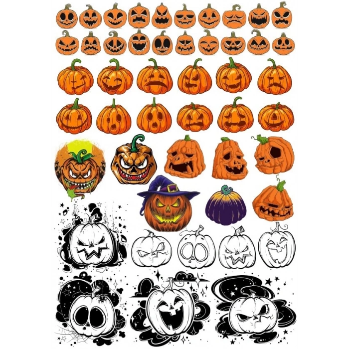 Balkabakları Sticker Set 3 34 Parça Telefon, Tablet, Defter, Laptop Sticker