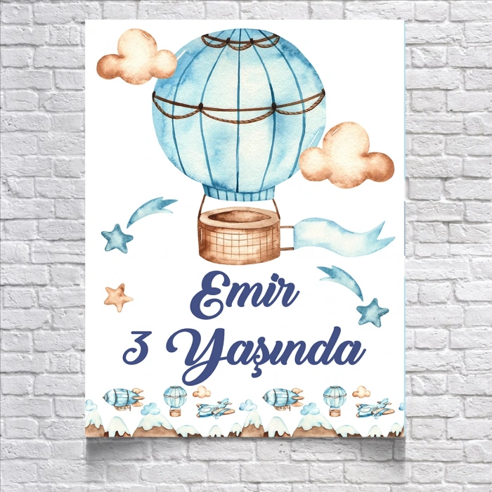 Balon Temalı Doğum Günü Afişi 50X70 cm