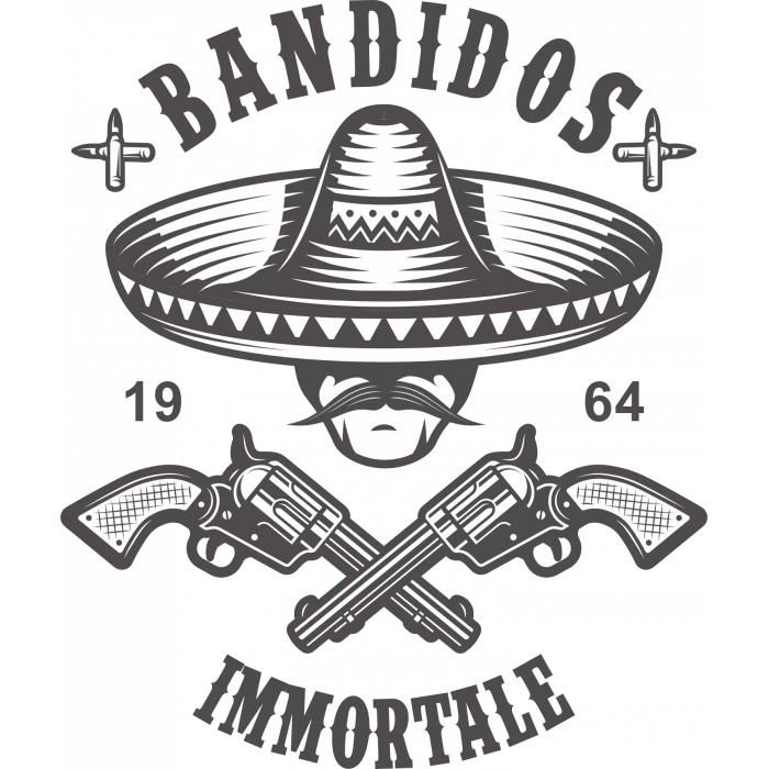 Bandidos Sticker 10x10 cmRenkli Sticker