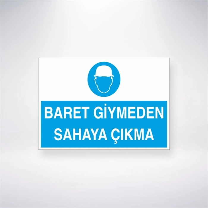 Baret Giymeden Sahaya Çıkma Sticker 20X28 Cm