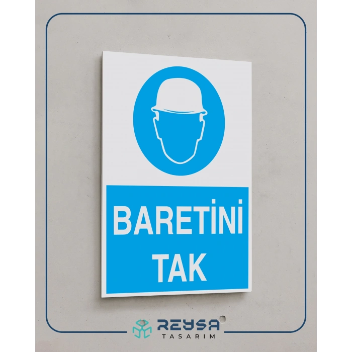 Baretini Tak iş Güvenlik Panosu Sticker 20X28 Cm