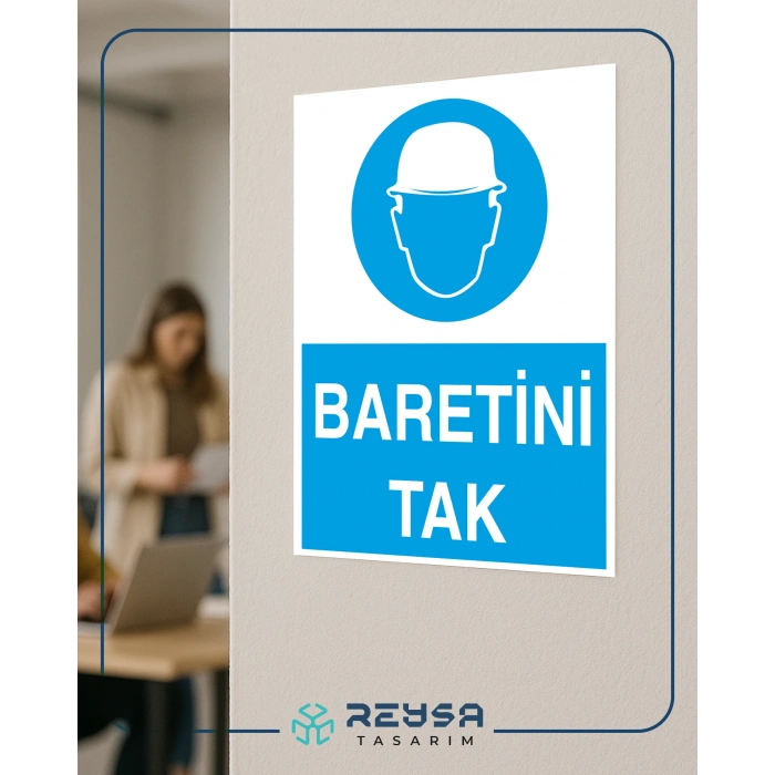 Baretini Tak iş Güvenlik Panosu Sticker 20X28 Cm
