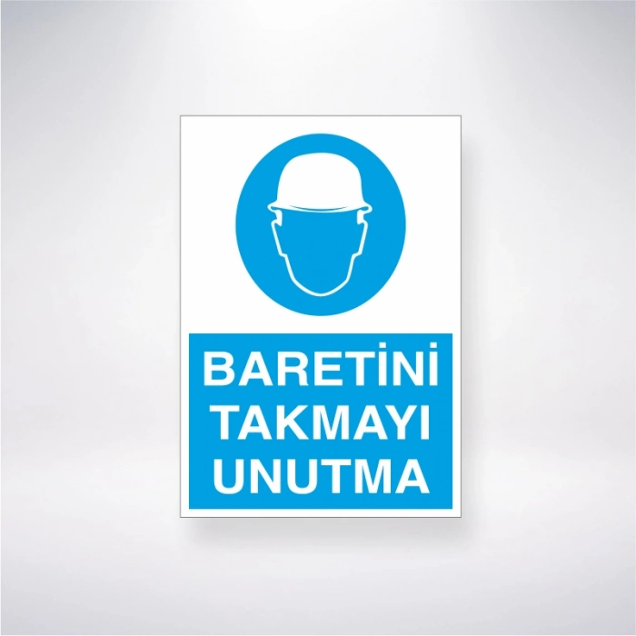 Baretini Takmayı Unutma Sticker 20X28 Cm