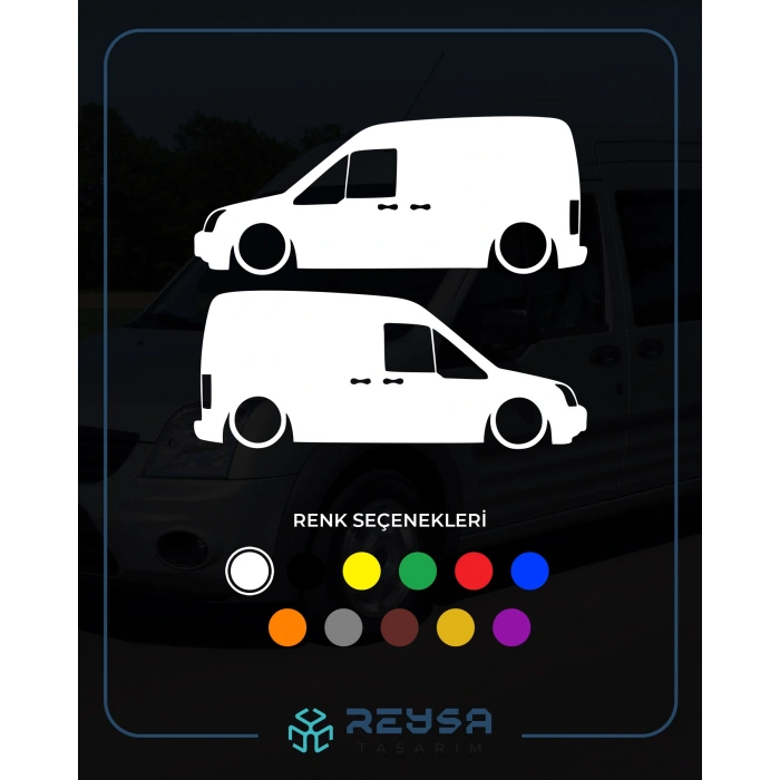 Basık Ford Connect Sticker 17x17 Cm Beyaz